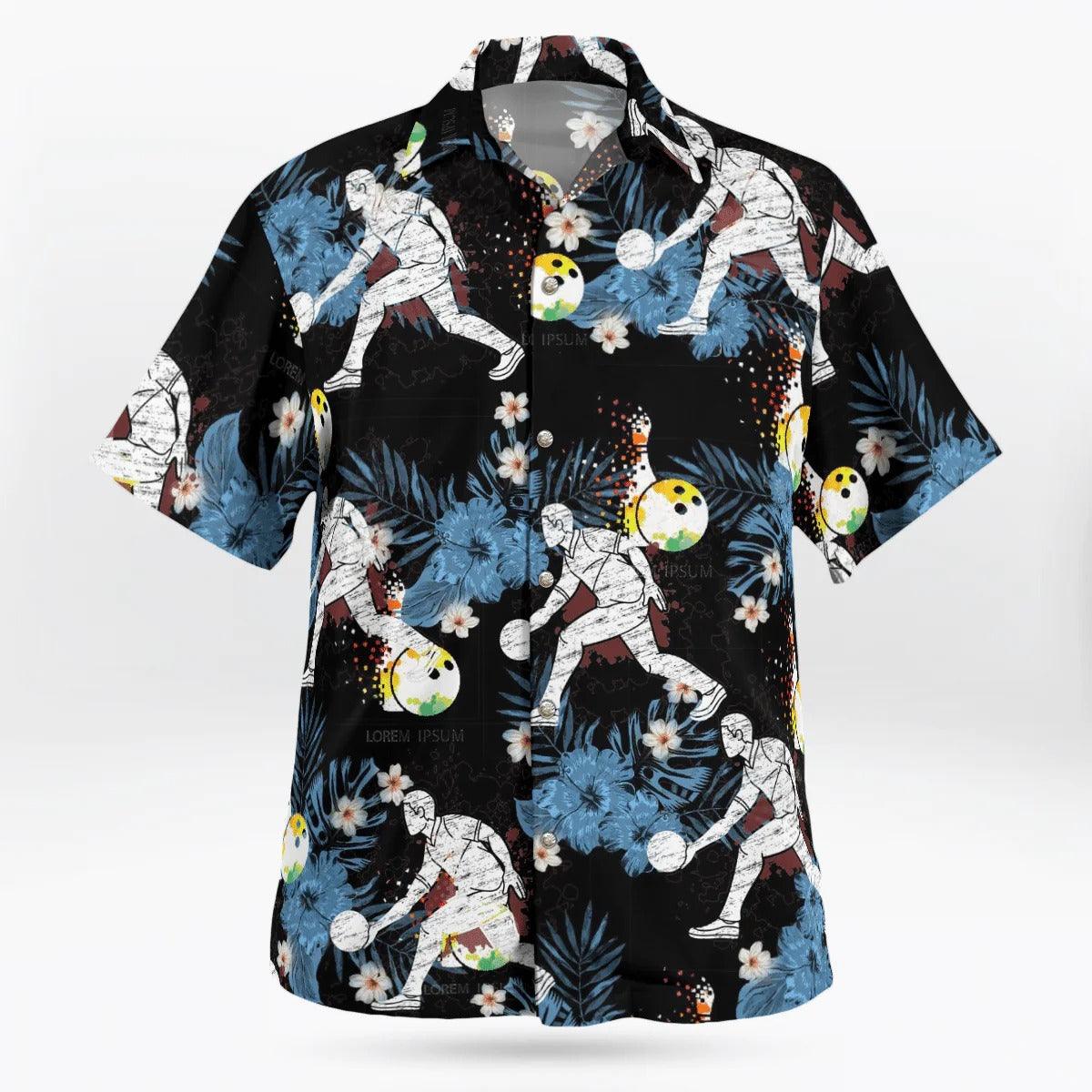 Bowling Hawaiian Shirt, Bowling Flower Colourful Aloha Hawaiian Shirts For Men and Women - Gift For Bowling Lovers, Friend, Family