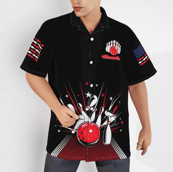 Bowling Hawaiian Shirt, Bowling My Favorite Sport Black Aloha Hawaiian Shirts For Men and Women - Gift For Bowling Lovers, Friend, Family - Image 2