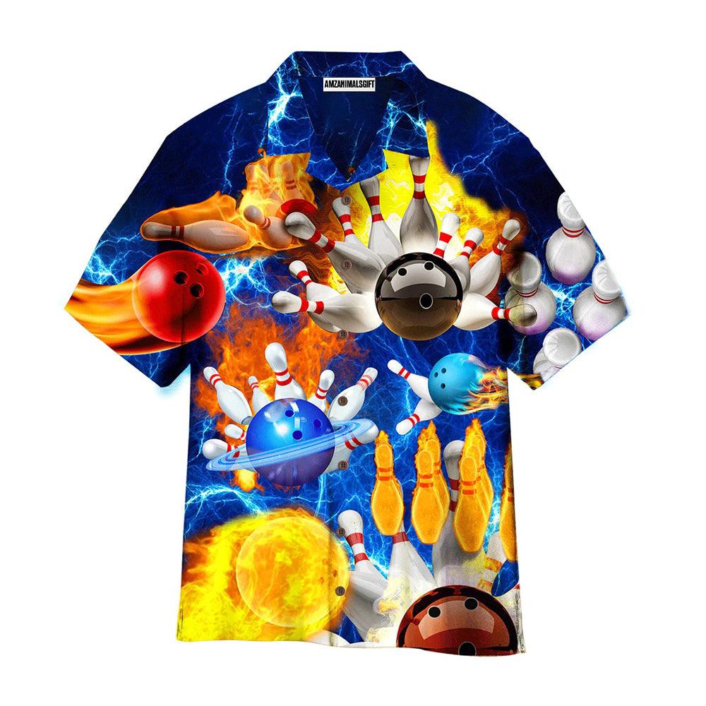 Bowling Hawaiian Shirt, Bowling When Nothing Is Going Right Blue Aloha Hawaiian Shirts For Men and Women - Gift For Bowling Lovers, Friend, Family