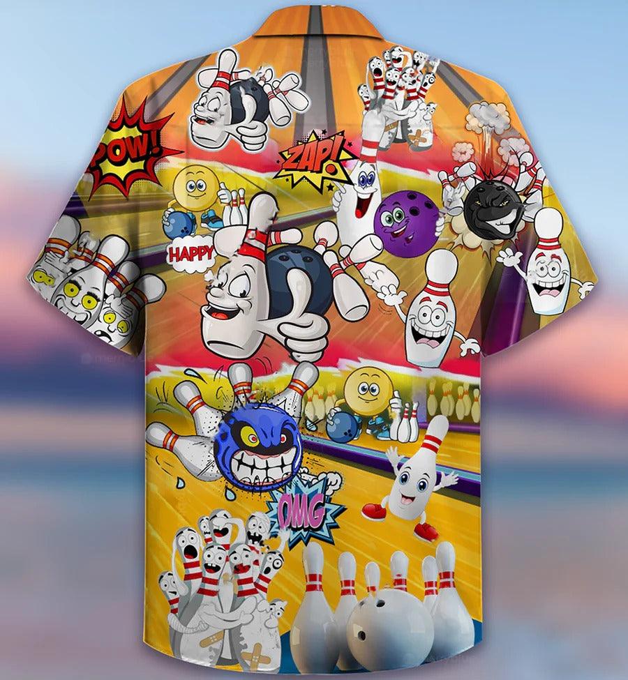 Bowling Hawaiian Shirt, Funny Roll Bowling Hawaiian Shirt, Bowling Split Happens Bowling Ping Aloha Shirt - Perfect Gift For Bowling Lovers, Bowlers - Image 3