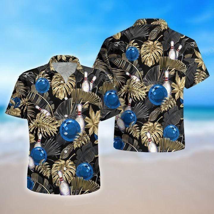 Bowling Hawaiian Shirt, I Love Bowling Black Aloha Hawaiian Shirts For Men and Women - Gift For Bowling Lovers, Friend, Family