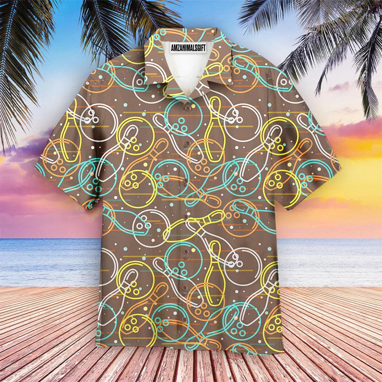 Bowling Hawaiian Shirt, Retro Bowling Aloha Hawaiian Shirts For Men and Women - Gift For Bowling Lovers, Friend, Family - Image 2