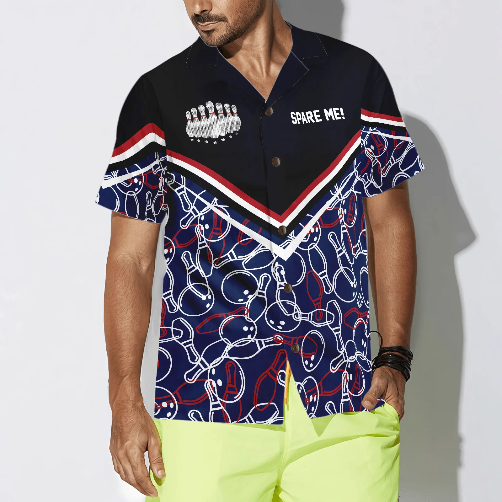 Bowling Hawaiian Shirt, Spare Me Colorful Summer Aloha Hawaiian Shirt For Men Women, Gift For Friend, Bowling Lovers, Bowling Team - Image 3
