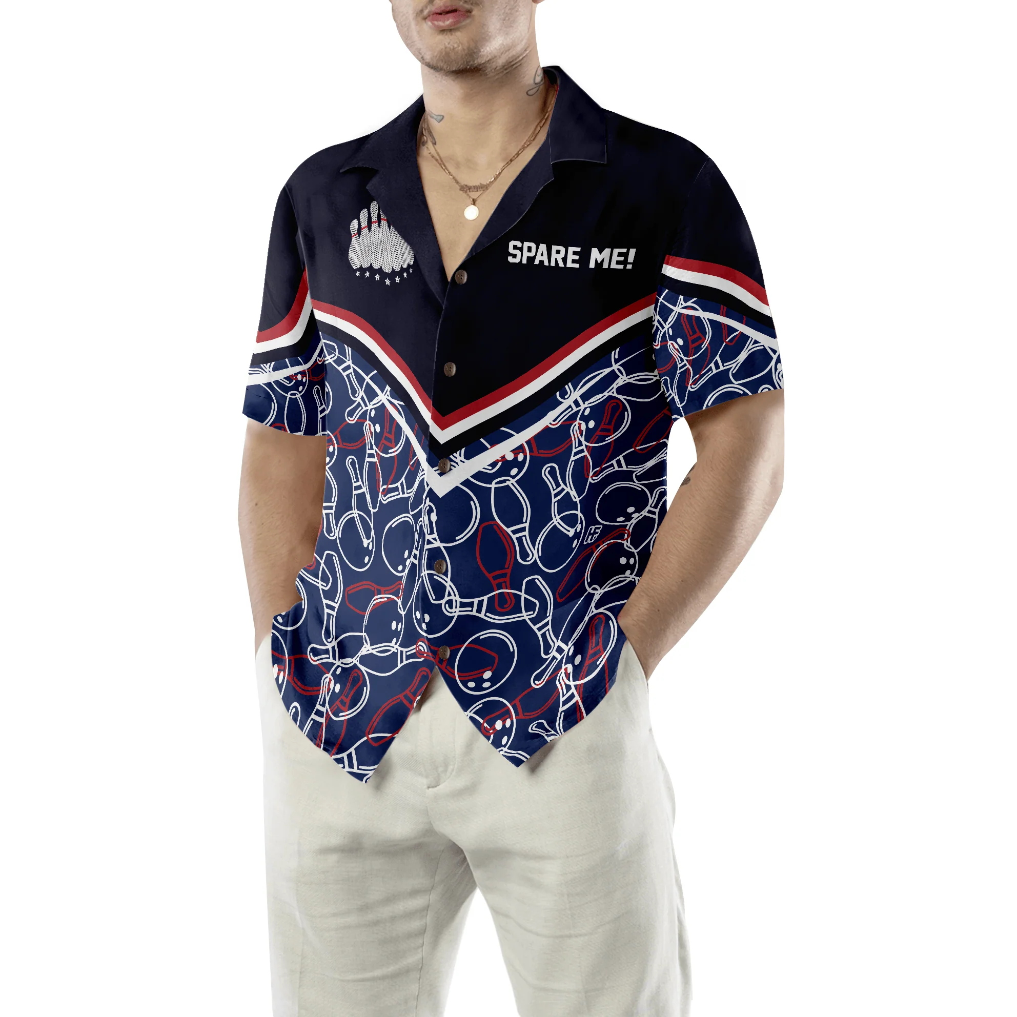 Bowling Hawaiian Shirt, Spare Me Colorful Summer Aloha Hawaiian Shirt For Men Women, Gift For Friend, Bowling Lovers, Bowling Team - Image 5