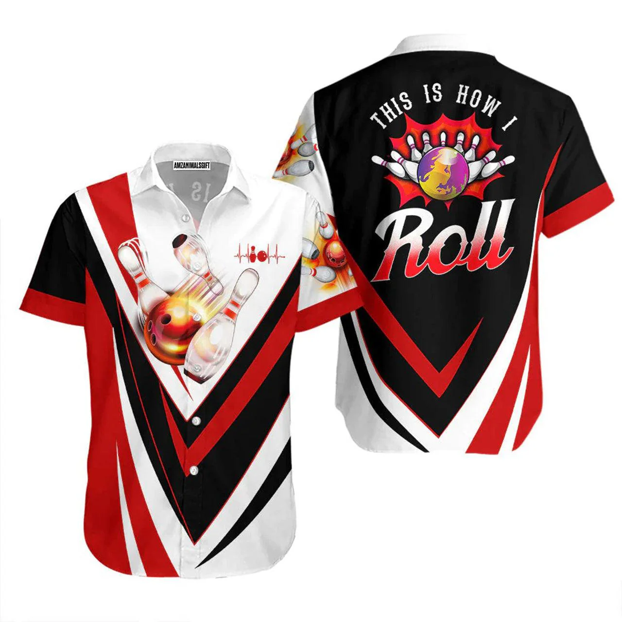 Bowling Hawaiian Shirt, This Is How I Roll Bowling Aloha Hawaiian Shirts For Men and Women - Gift For Bowling Lovers, Friend, Family - Image 2