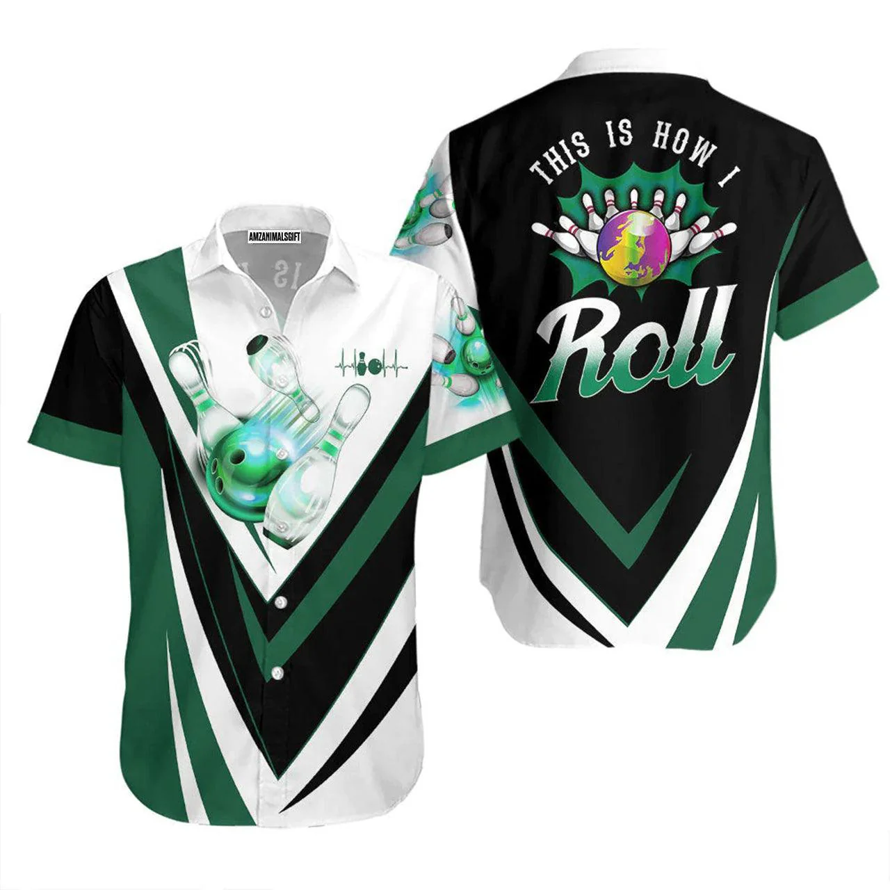 Bowling Hawaiian Shirt, This Is How I Roll Bowling Aloha Hawaiian Shirts For Men and Women - Gift For Bowling Lovers, Friend, Family - Image 3