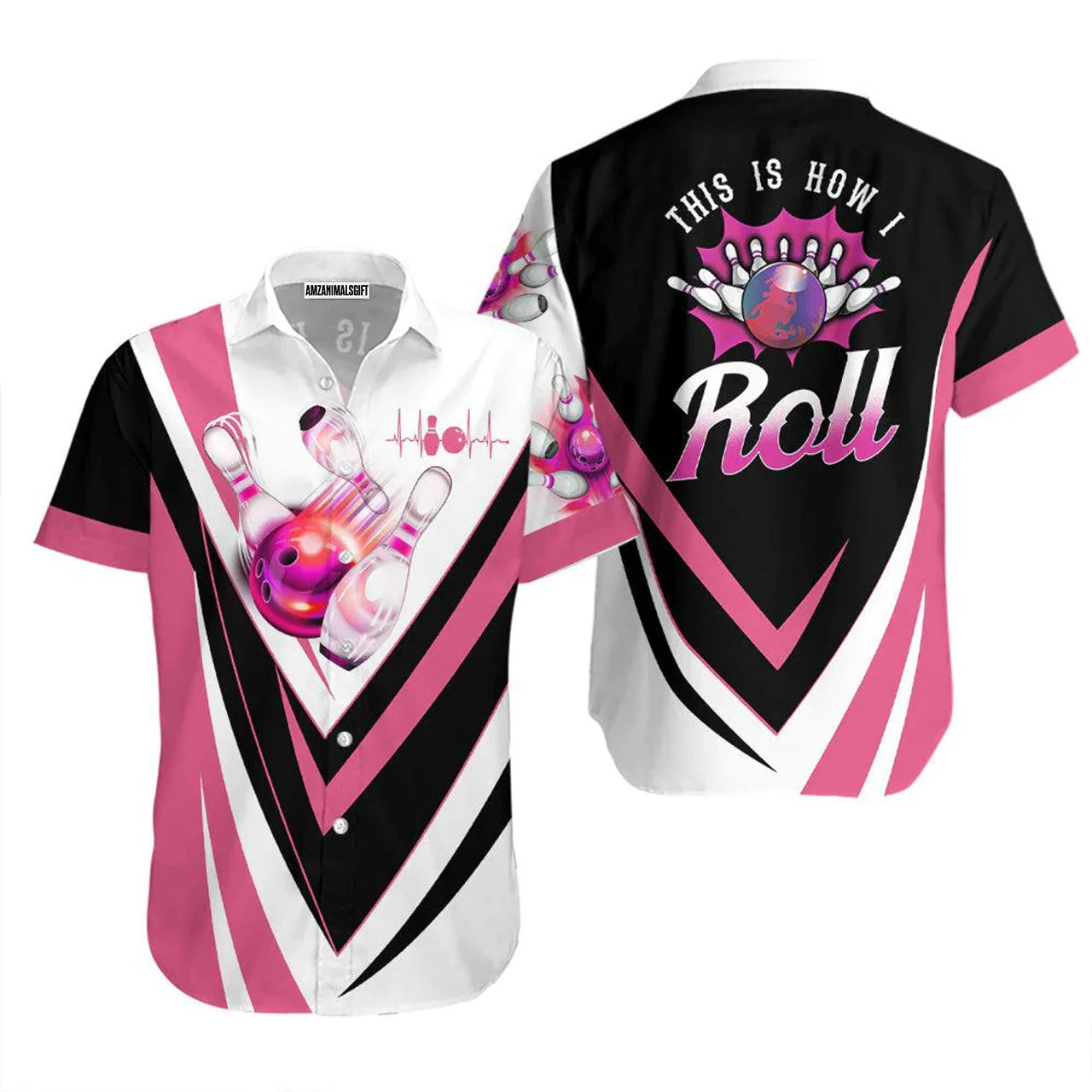 Bowling Hawaiian Shirt, This Is How I Roll Bowling Aloha Hawaiian Shirts For Men and Women - Gift For Bowling Lovers, Friend, Family - Image 4