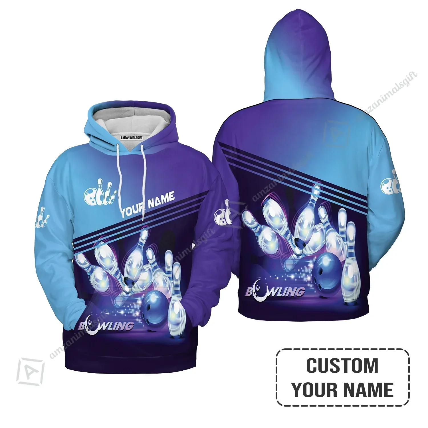 Bowling Hawaiian Shirt With Custom Name, Personalized Blue Bowling Shirt Uniform Players, Perfect Outfits For Bowling Lovers, Bowlers - Image 7