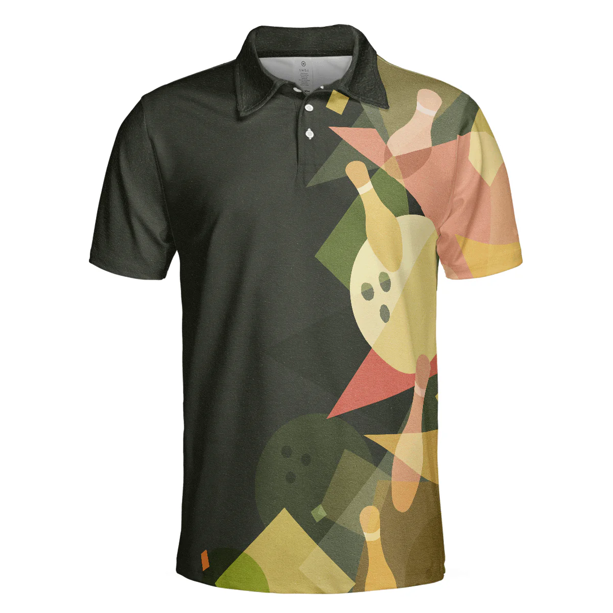 Bowling Men Polo Shirt - Artistic Colorful Bowling Polo Shirt For Men - Perfect Gift For Friend, Family, Bowling Lovers - Image 4