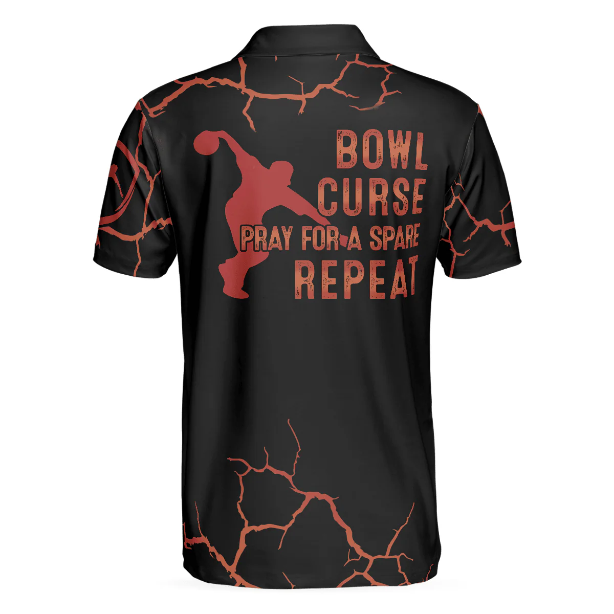 Bowling Men Polo Shirt - Bowl Curse Polo Shirt, Skull Bowling, Spooky Halloween Bowling Polo Shirt - Gift For Friend, Family, Bowling Lovers - Image 3