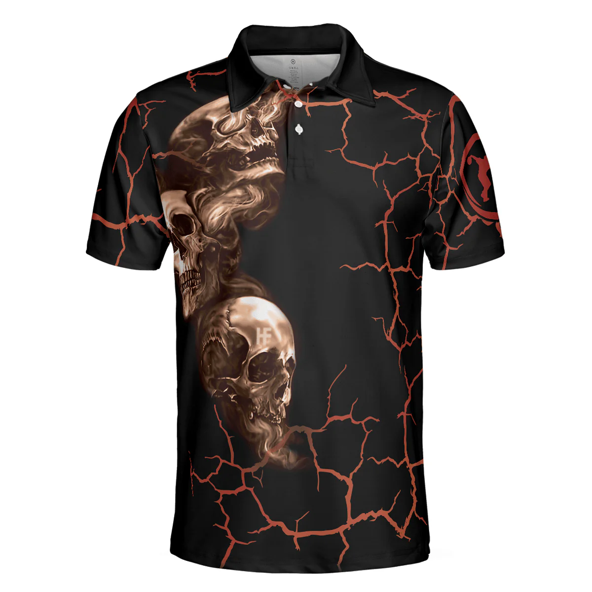 Bowling Men Polo Shirt - Bowl Curse Polo Shirt, Skull Bowling, Spooky Halloween Bowling Polo Shirt - Gift For Friend, Family, Bowling Lovers - Image 4