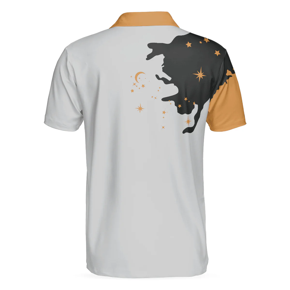 Bowling Men Polo Shirt - Bowling Astronaut in Space , White and Gold Bowling Polo Shirt - Gift For Friend, Family, Bowling Lovers - Image 4