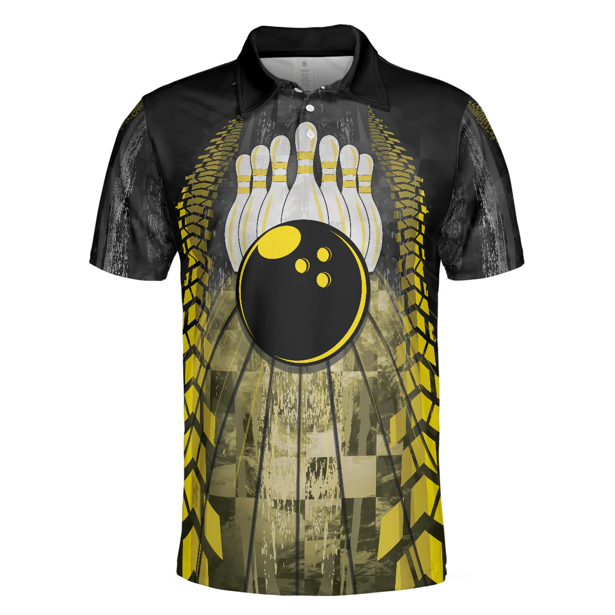 Bowling Men Polo Shirt - Bowling Bull Black And Yellow Bowling, Bull Polo Shirt Bowling Polo Shirt - Gift For Friend, Family, Bowling Lovers - Image 4