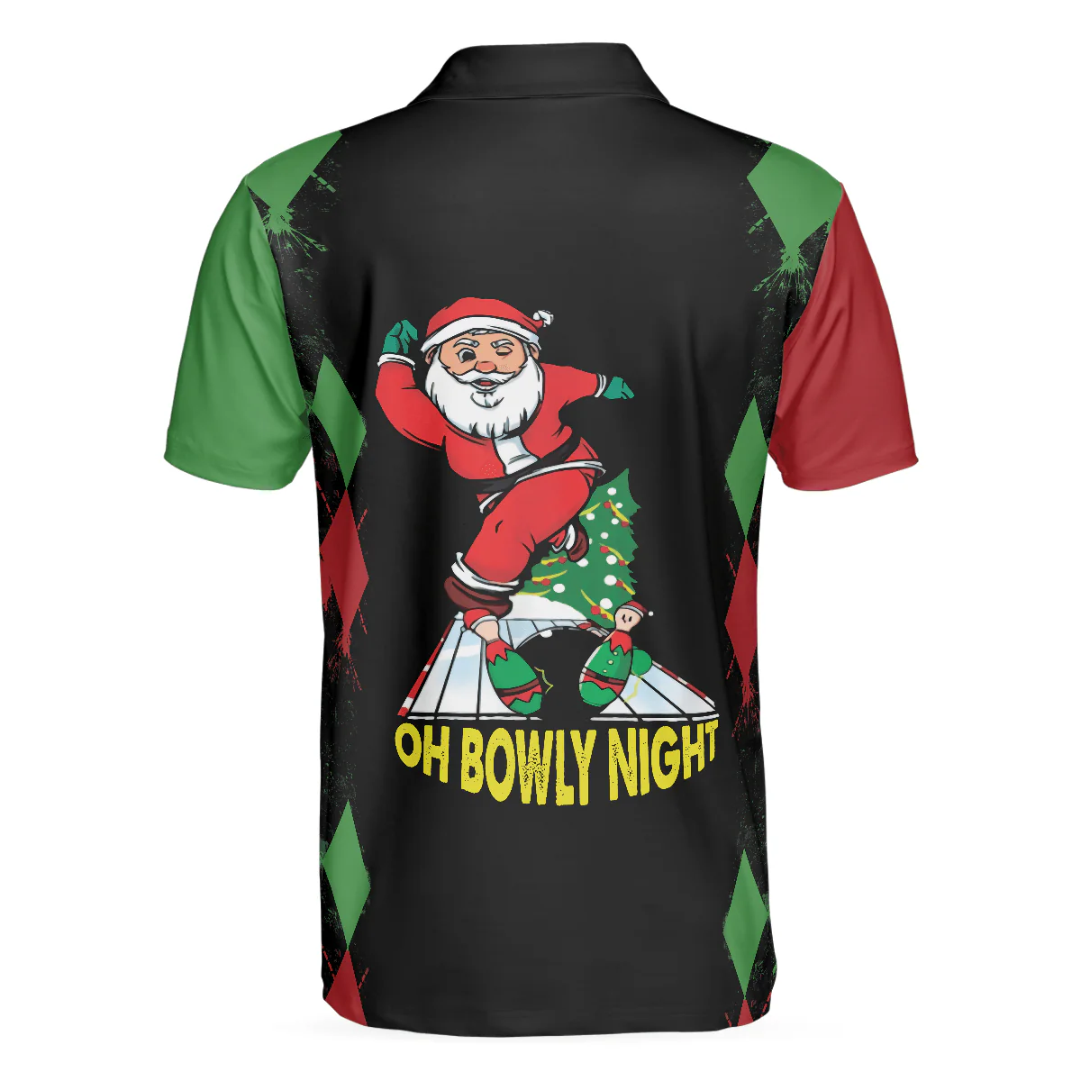 Bowling Men Polo Shirt - Christmas Themed, Best Christmas Gift Idea For Bowling Polo Shirt - Gift For Friend, Family, Bowling Lovers - Image 3