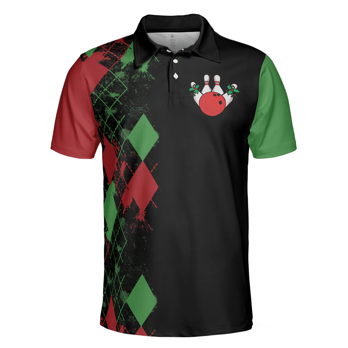 Bowling Men Polo Shirt - Christmas Themed, Best Christmas Gift Idea For Bowling Polo Shirt - Gift For Friend, Family, Bowling Lovers - Image 4
