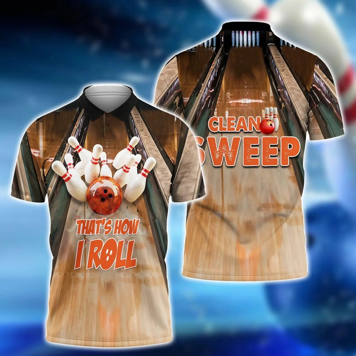Bowling Men Polo Shirt - Classic Bowling That's How I Roll Bowling Polo Shirt - Perfect Gift For Friend, Family