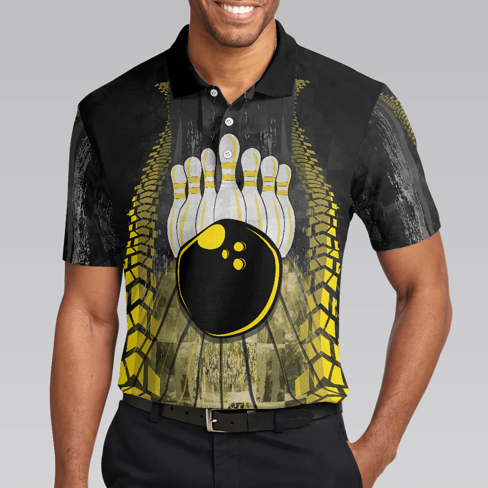 Bowling Men Polo Shirt - Clean Sweep Bowling Bull, Checker Pattern Bowling Polo Shirt - Gift For Friend, Family, Bowling Lovers - Image 6