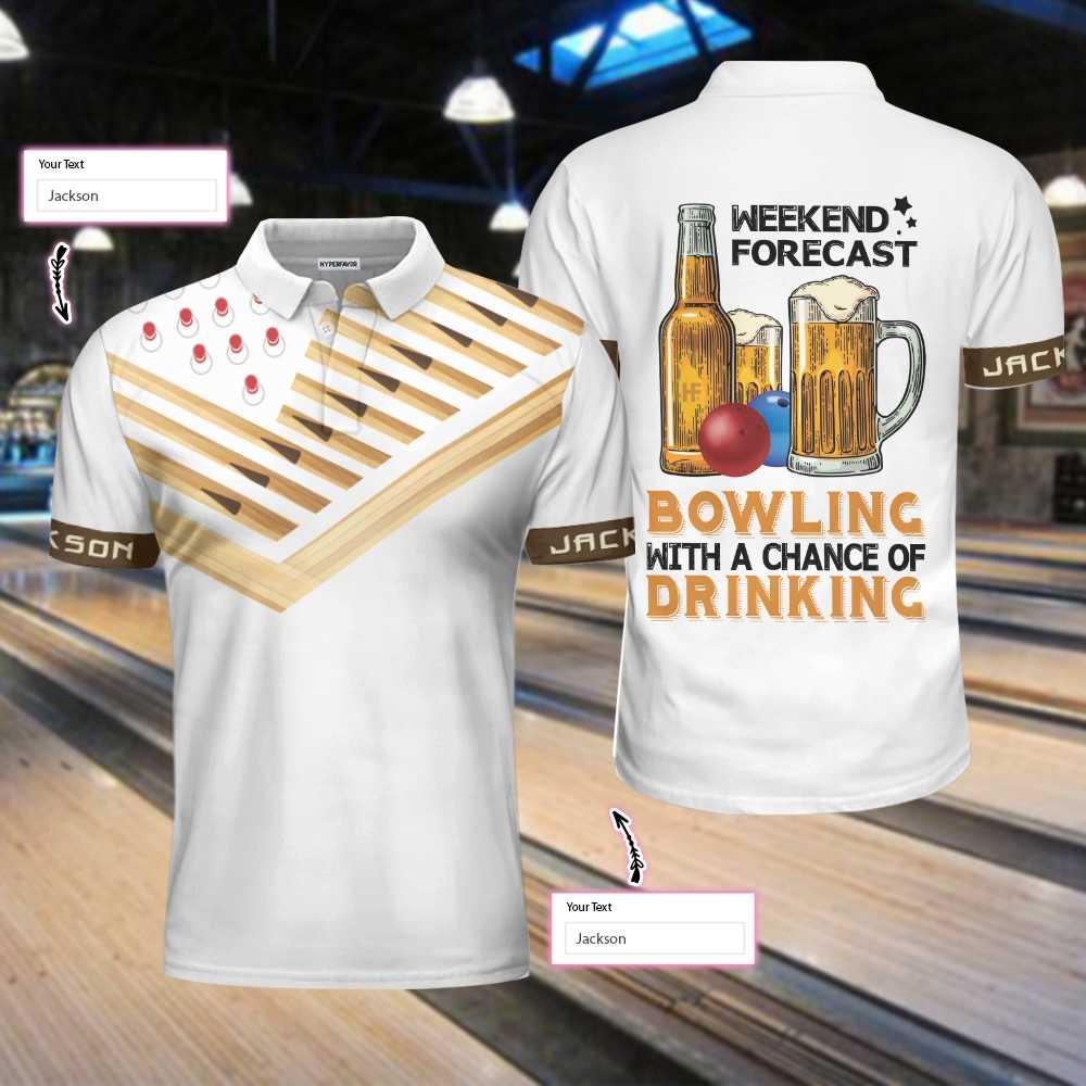 Bowling Men Polo Shirt Custom Name - Bowling Polo Shirts For Beer Lovers Personalized Bowling Polo Shirt - Perfect Gift For Friend, Family
