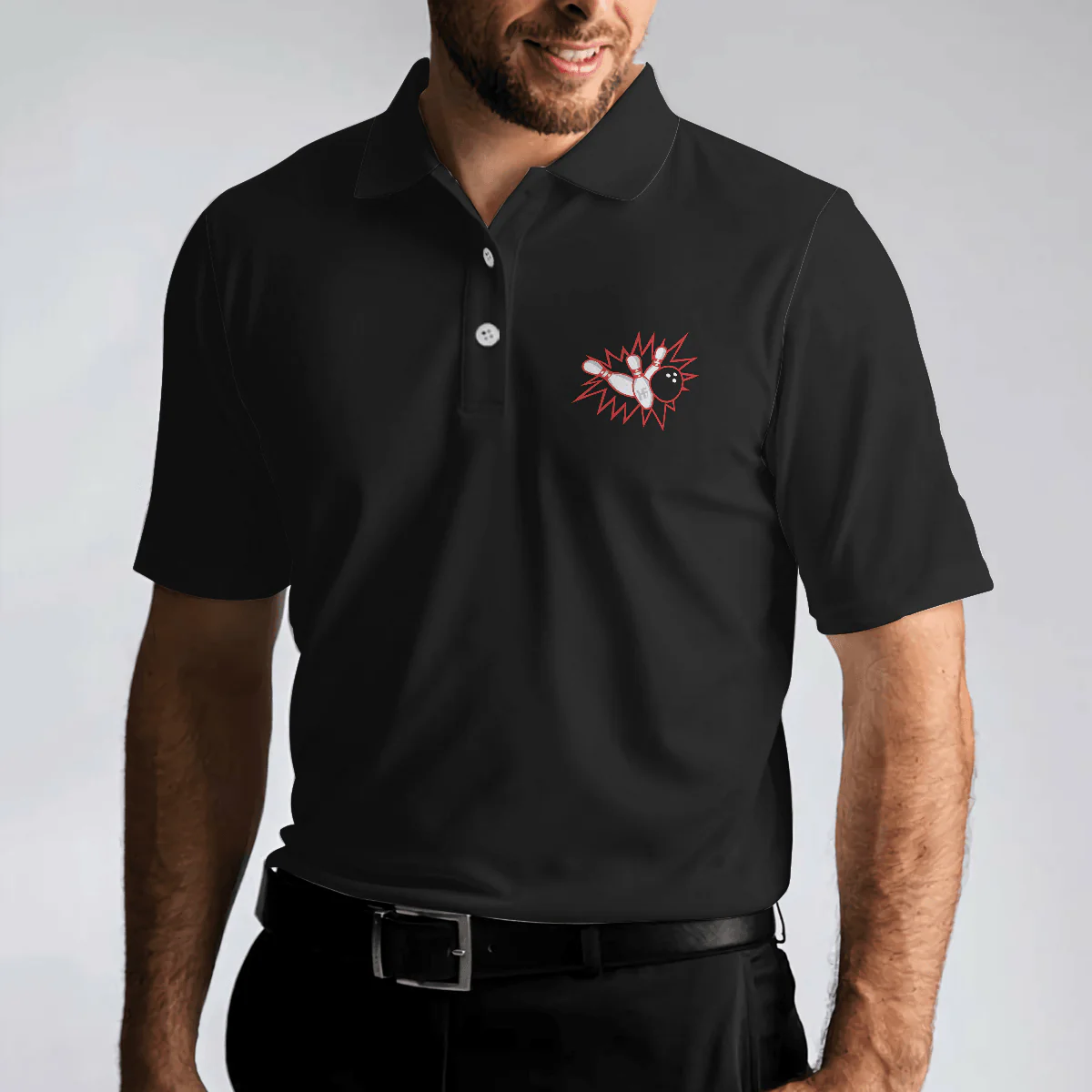 Bowling Men Polo Shirt - Grab Your Balls We're Going Bowling Polo Shirt For Men - Perfect Gift For Friend, Family, Bowling Lovers - Image 6