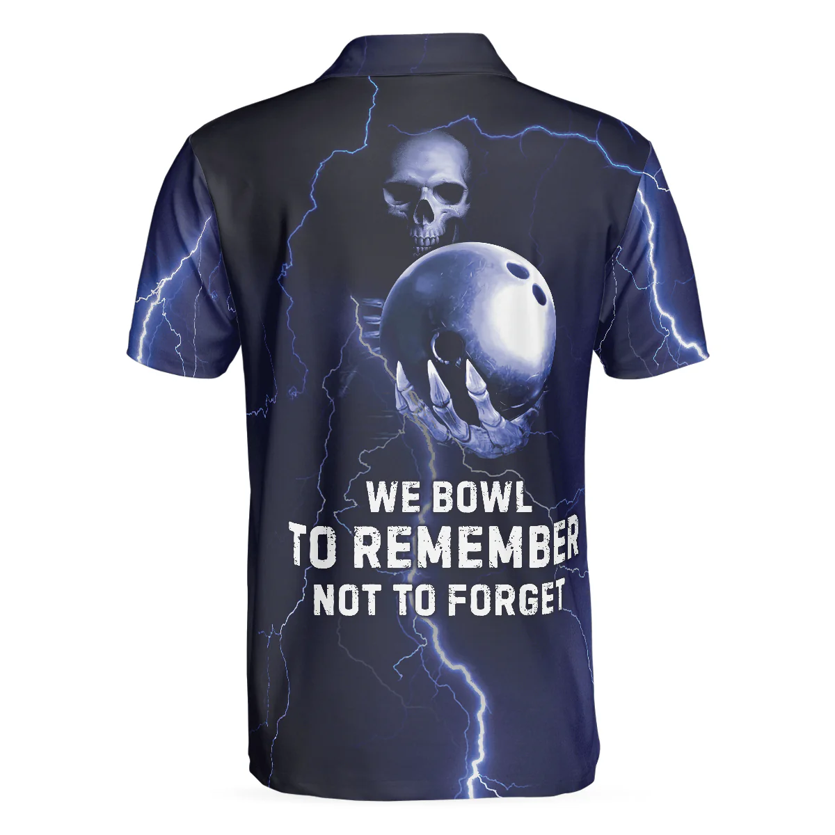 Bowling Men Polo Shirt - Skull Bowling, We Bowl To Remember Bowling Polo Shirt - Gift For Friend, Family, Bowling Lovers - Image 5