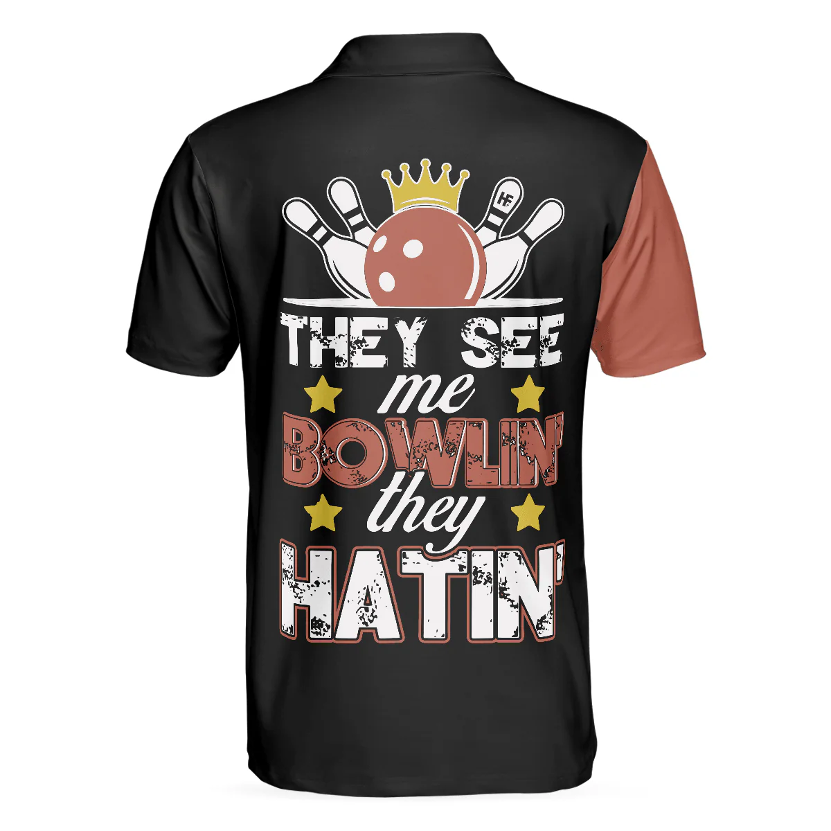 Bowling Men Polo Shirt - They See Me Bowlin' They Hatin' Bowling Polo Shirt - Gift For Friend, Family, Bowling Lovers - Image 3