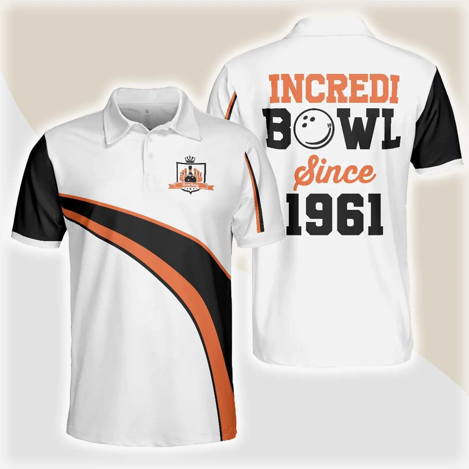 Bowling Men Polo Shirt - White Bowling Polo Shirt, Incredi Bowl Bowling Polo Shirt - Gift For Friend, Family, Bowling Lovers Success Active