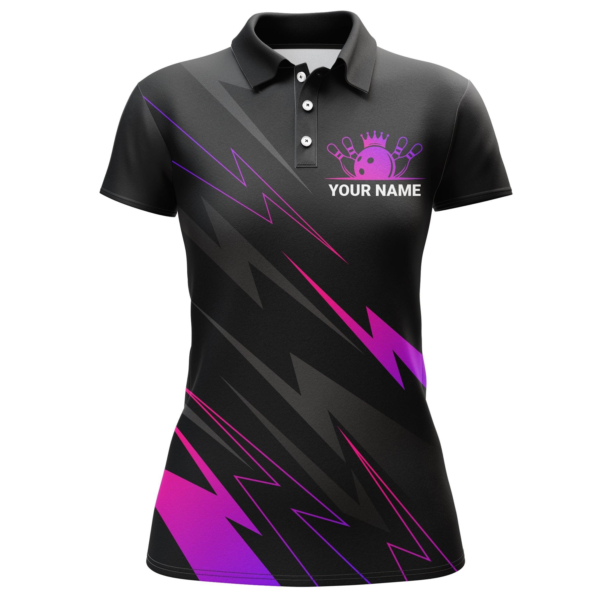 Bowling Women Polo Shirt Custom Name - Bowling Girl This Princess Personalized Bowling Polo Shirt - Gift For Friend, Family, Bowling Lovers - Image 3