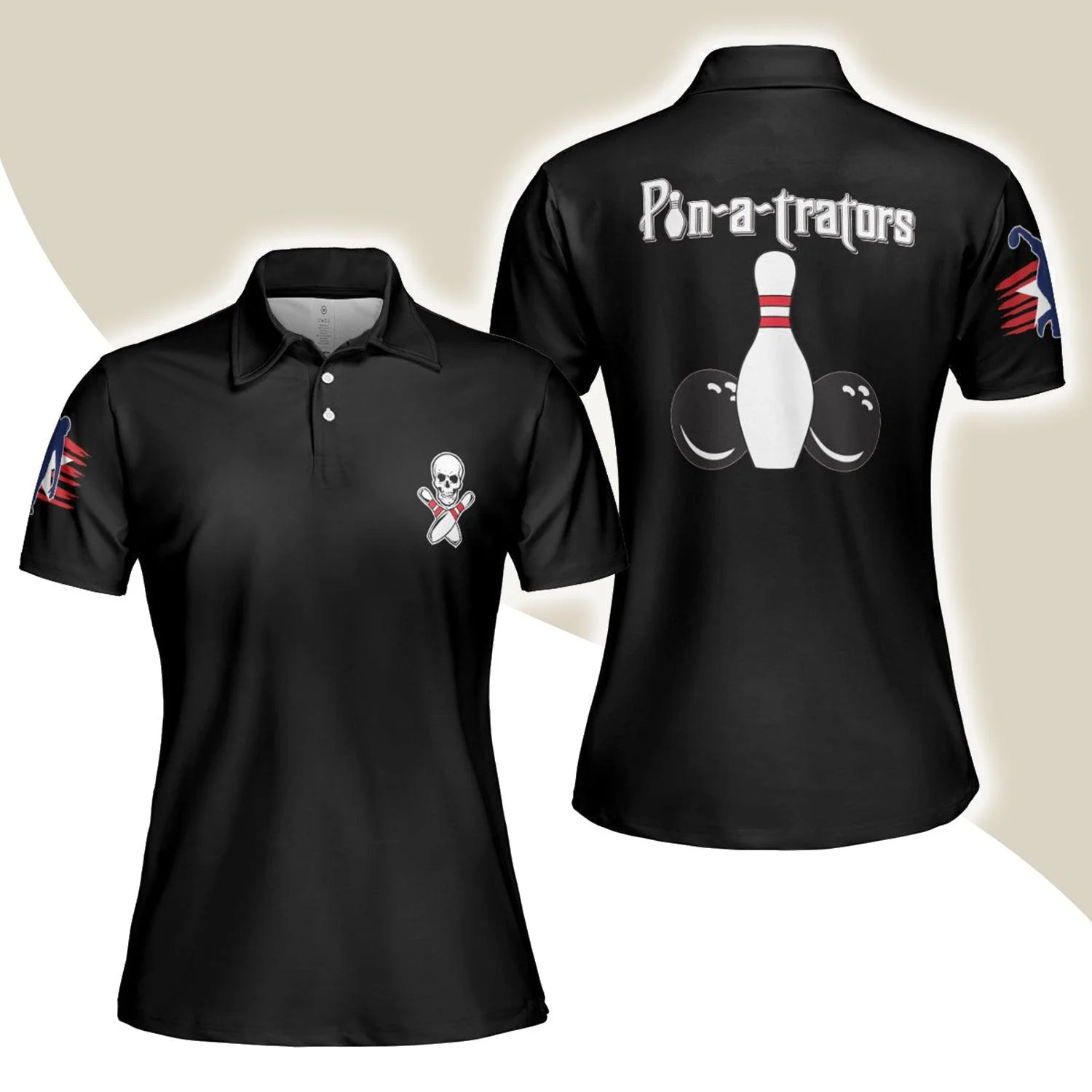 Bowling Women Polo Shirt - Pin a trators Bowling Polo Shirt - Gift For Wife, Family, Bowling Lovers - Best Gift For Women