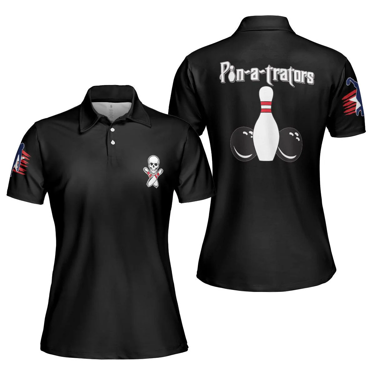 Bowling Women Polo Shirt - Pin a trators Bowling Polo Shirt - Gift For Wife, Family, Bowling Lovers - Best Gift For Women - Image 2