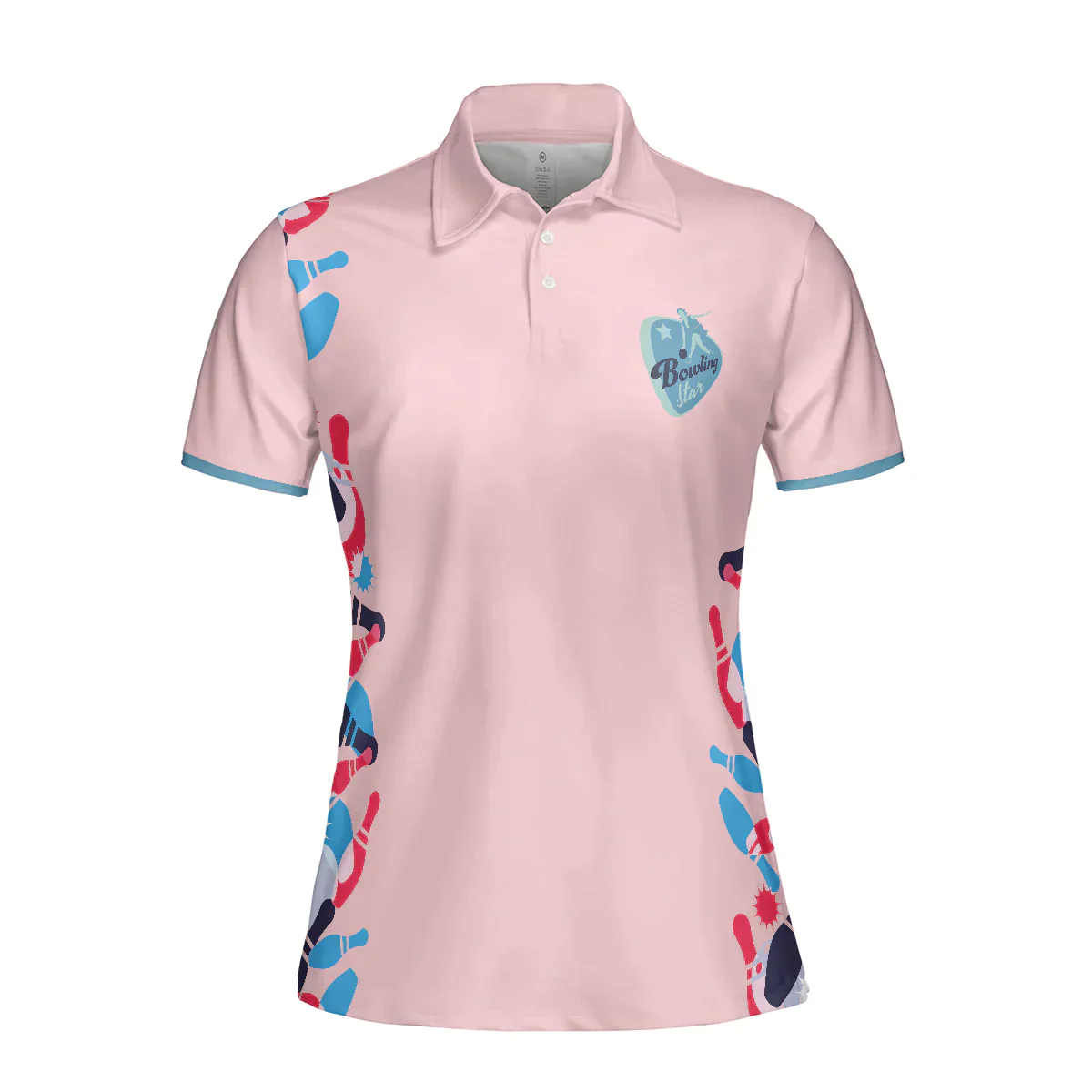 Bowling Women Polo Shirt - Queen Of The Lanes Polo Shirt, Pink Ladies Bowling Polo Shirt, Tenpin Bowling Polo Shirt - Gift For Wife, Family, Bowling Lovers - Image 4