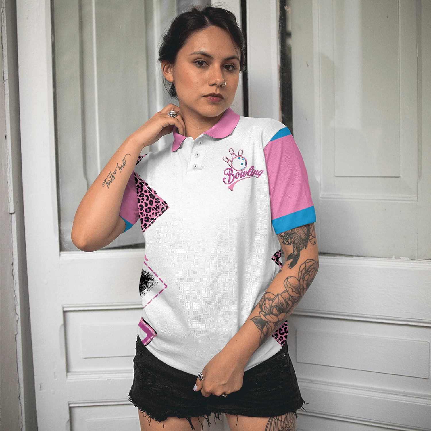 Bowling Women Polo Shirt - Too Legit To Split Bowling Polo Shirt - Gift For Wife, Family, Bowling Lovers - Image 5