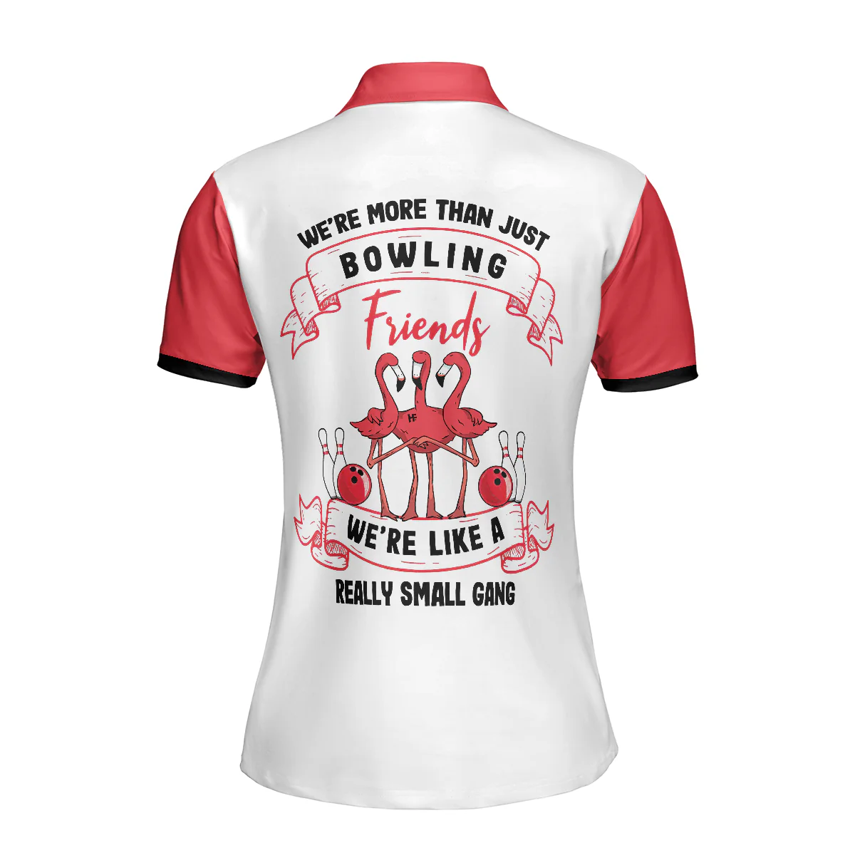 Bowling Women Polo Shirt - We're More Than Just Bowling Friends Polo Shirt, Leopard Bowling Polo Shirt - Gift For Wife, Family, Bowling Lovers - Image 3