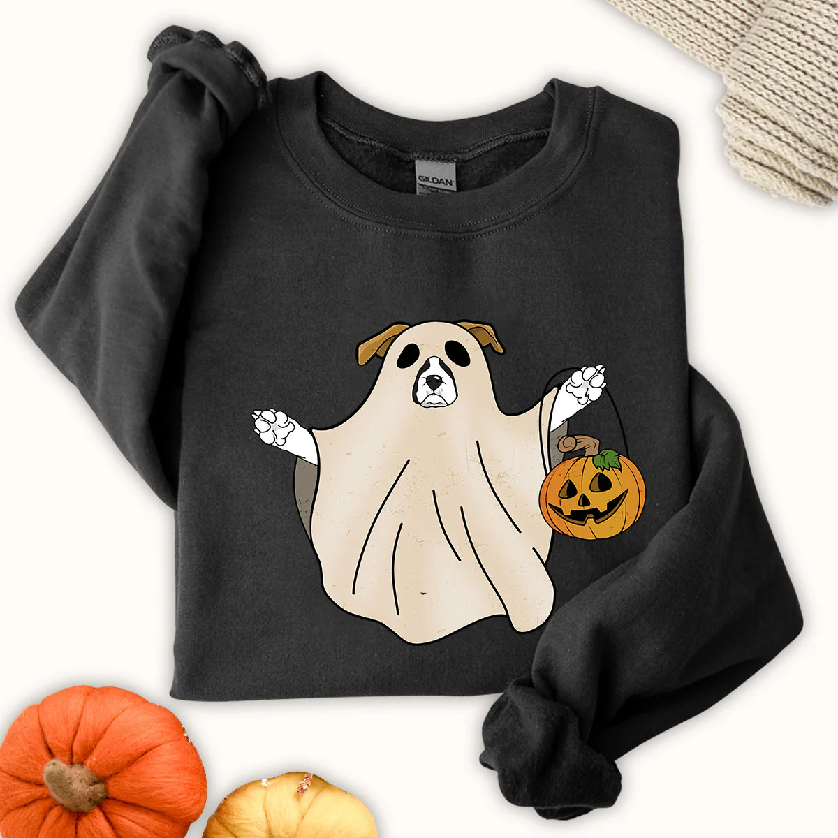 Boxer Sweatshirt, Boxer Pumpkin Halloween Shirt, Halloween Boxer, Halloween Dog Shirt - Image 4