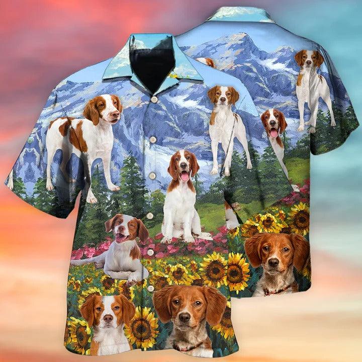 Brittany Spaniel Aloha Hawaii Shirt - Brittany Spaniel Dog Beautiful Landscape Hawaiian Shirt For Summer - Perfect Gift For Dog Lovers, Friend, Family