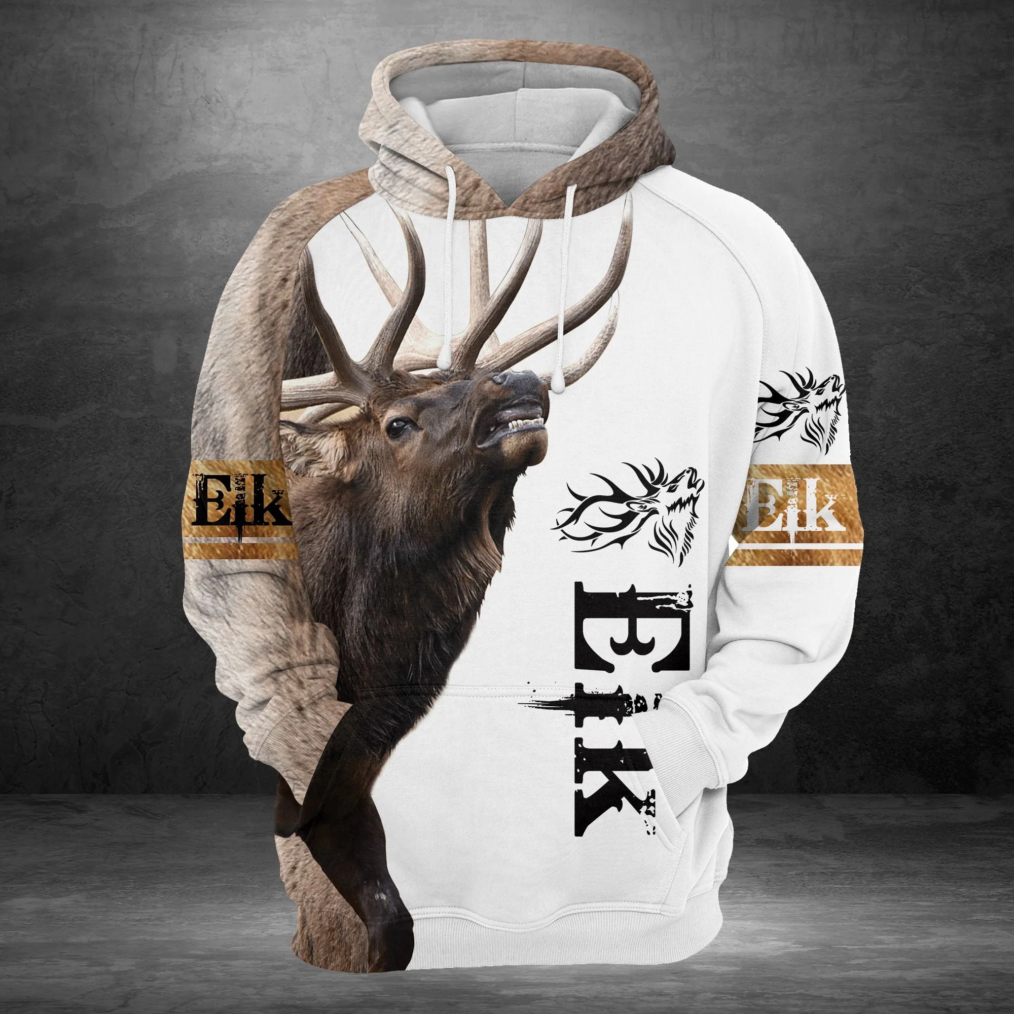 Brown Elk Pullover Premium Hoodie, Perfect Outfit For Men And Women On Christmas New Year Autumn Winter