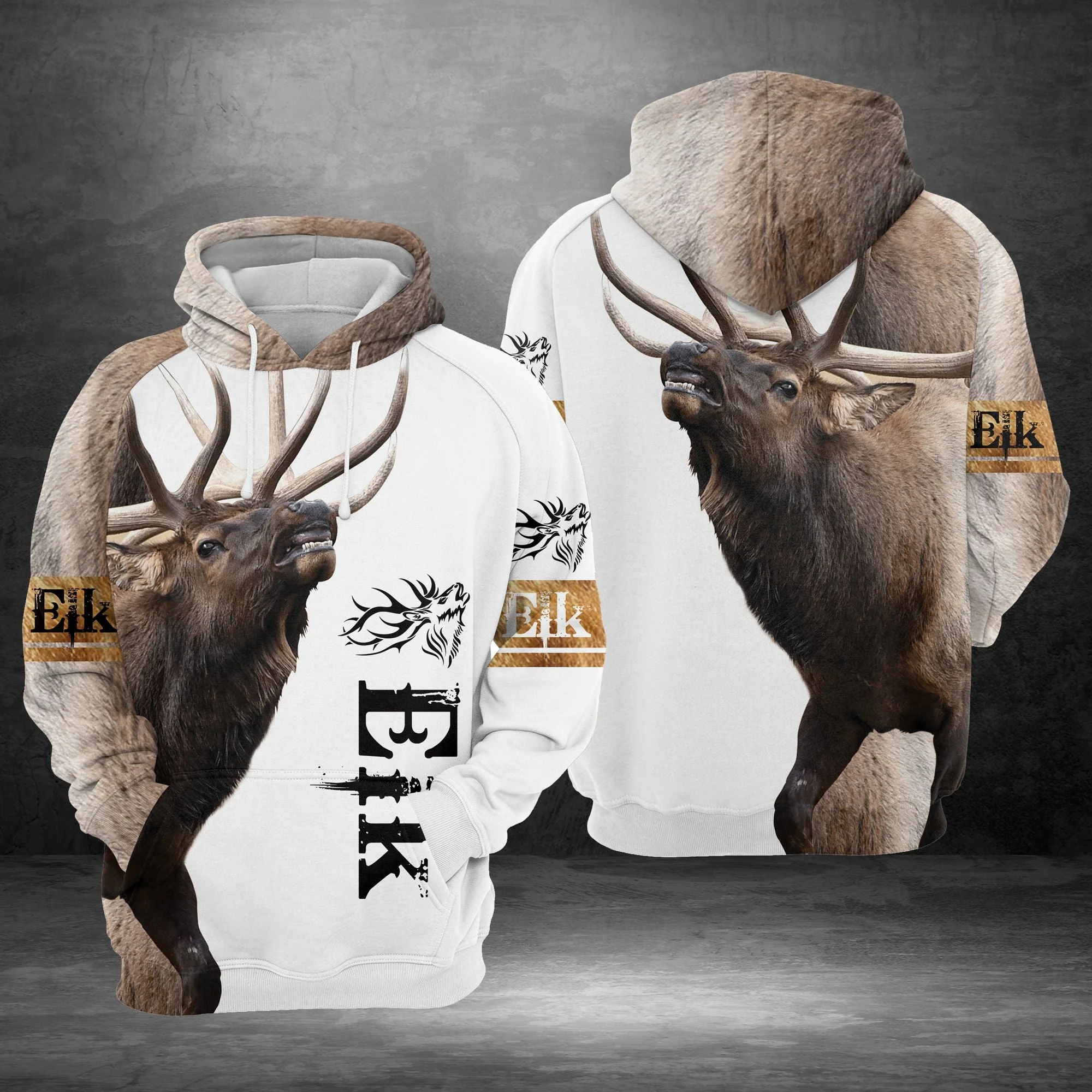 Brown Elk Pullover Premium Hoodie, Perfect Outfit For Men And Women On Christmas New Year Autumn Winter - Image 2