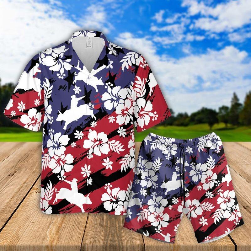Bull Aloha Hawaiian Shirt - Bull Riding Hawaiian Shirt, Tropical Flower Hawaiian Shirt - Perfect Gift For Men & Women, Bull Riding Lover - Image 2
