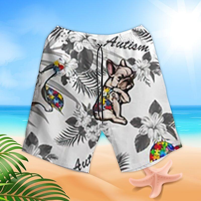 Bull Dog Aloha Hawaiian Shirt - Tropical Leaves Hawaiian Shirt, Funny Bull Dog Hawaiian Shirt - Perfect Gift For Men & Women, Bull Dog Lover - Image 2