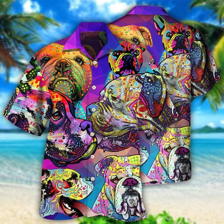 Bulldog Aloha Hawaii Shirt - All I Need Is Cool Bulldog Hawaiian Shirt For Summer - Perfect Gift For Dog Lovers, Friend, Family - Image 2