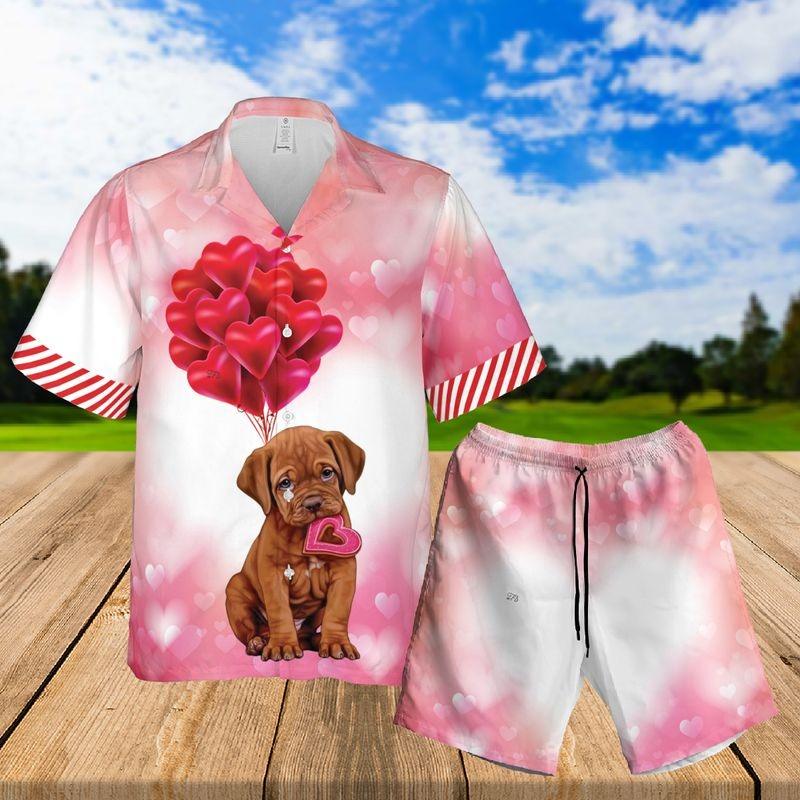 Bulldog Aloha Hawaiian Shirt - Bulldog Puppy Valentine Hawaiian Shirt, My Valentine Has Paws Pattern Hawaiian Shirt For Men & Women, Bulldog Lover - Image 2