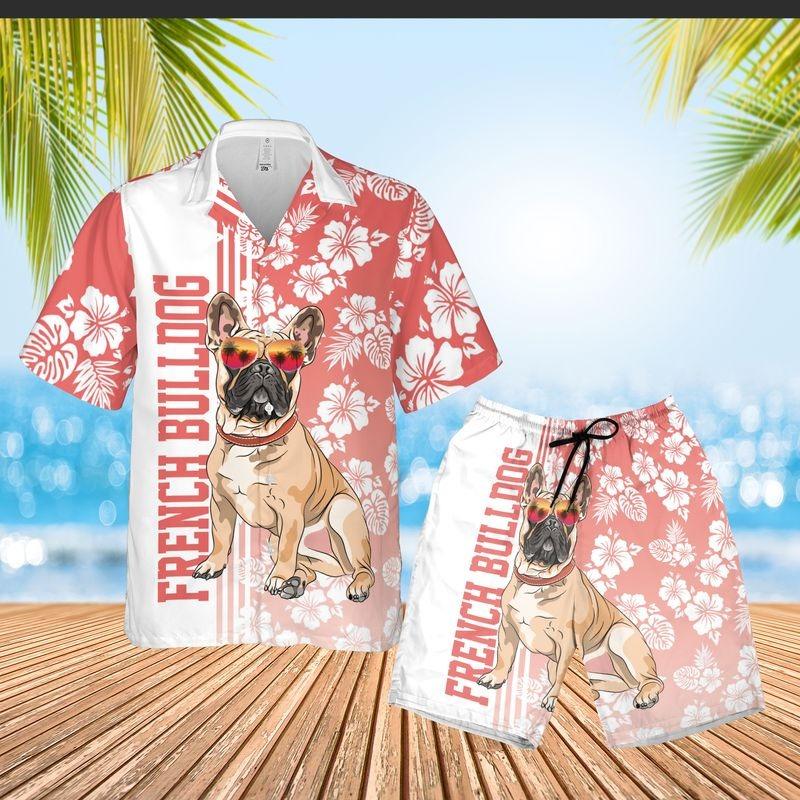 Bulldog Aloha Hawaiian Shirt - Tropical Leaves Hawaiian Shirt, Bulldog Sunglass Hawaiian - Perfect Shirt For Men & Women, Bulldog Lover