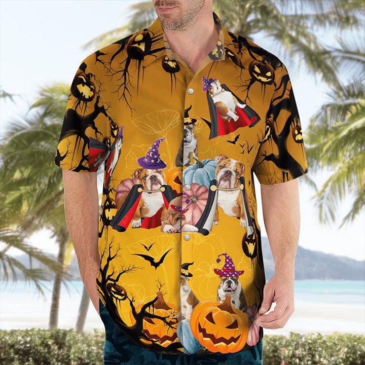 Bulldog Hawaii Shirt - Halloween Pattern Hawaii Shirt - Perfect Gift For Dog Lovers Friend, Family - Image 2