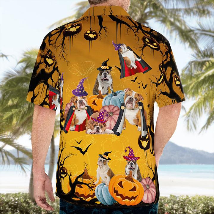 Bulldog Hawaii Shirt - Halloween Pattern Hawaii Shirt - Perfect Gift For Dog Lovers Friend, Family - Image 3