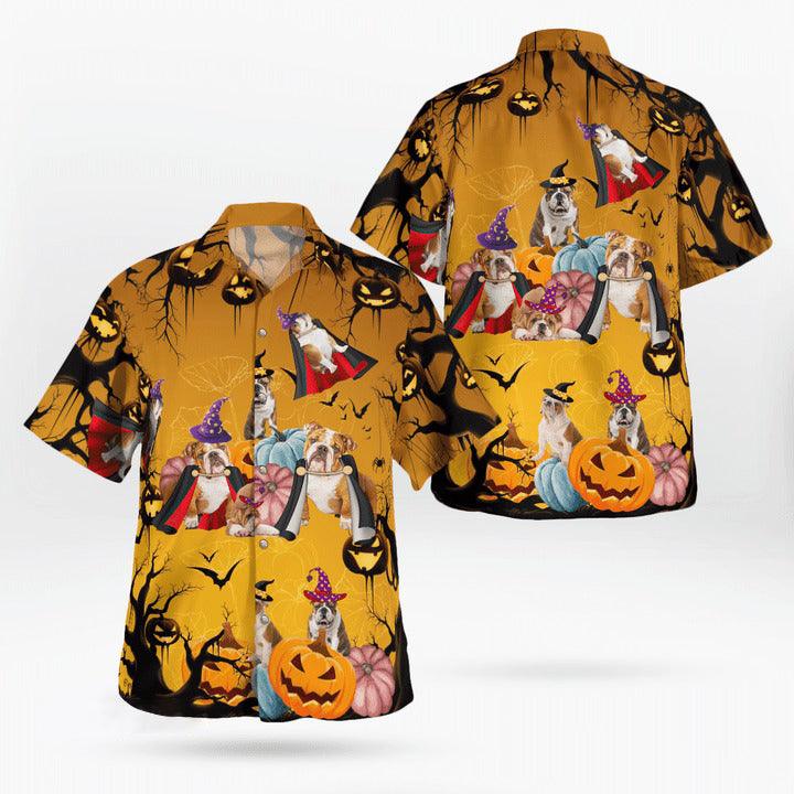 Bulldog Hawaii Shirt - Halloween Pattern Hawaii Shirt - Perfect Gift For Dog Lovers Friend, Family - Image 4