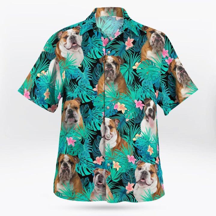 Bulldog Hawaii Shirt - Tropical Leaves Hawaii Shirt For Summer - Perfect Gift For Dog Lovers Friend, Family