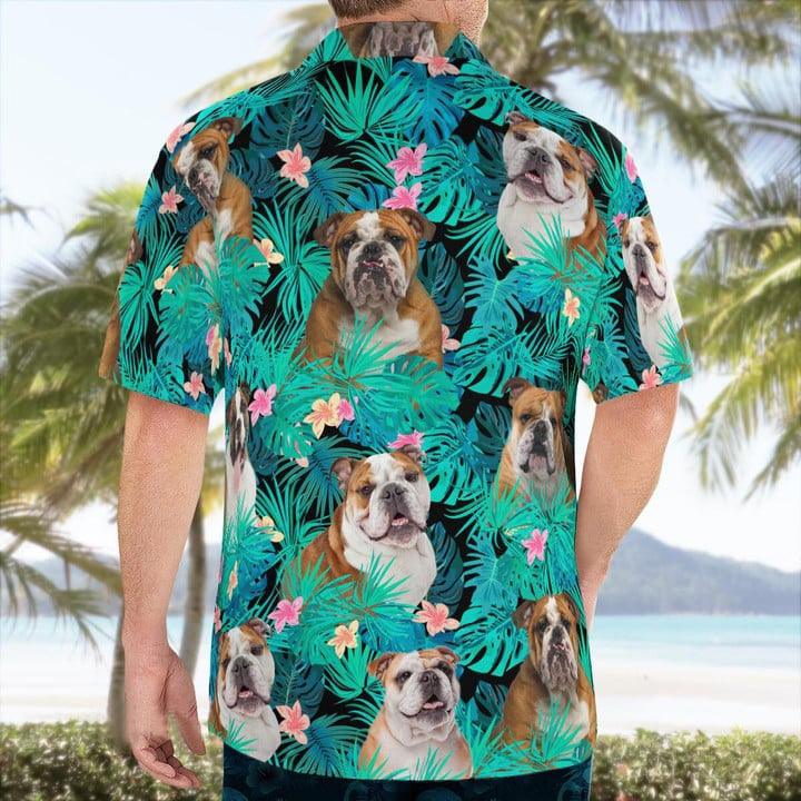 Bulldog Hawaii Shirt - Tropical Leaves Hawaii Shirt For Summer - Perfect Gift For Dog Lovers Friend, Family - Image 3