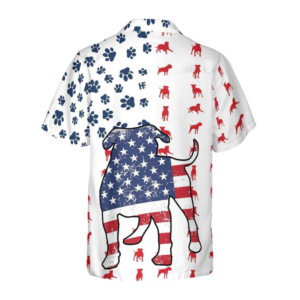 Bulldog Hawaiian Shirt, American Flag Hawaiian Shirt - Perfect Gift For Dog Lover, Friend, Family - Image 4