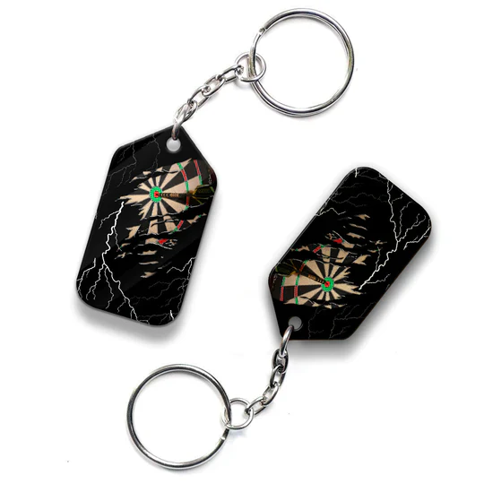 Bullseye Dartboard Thunder Customized Name Grim Reaper And Darts Acrylic Keychain - Christmas Gift For Darts Lovers, Darts Players - Image 7