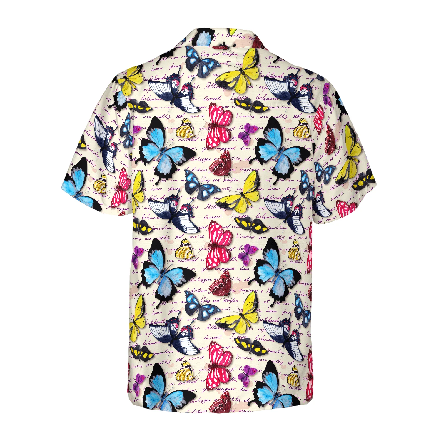 Butterflies Hawaiian Shirt, Vintage Exotic Butterflies Aloha Hawaiian Shirt, Perfect Gift For Husband, Wife, Boyfriend, Friend - Image 2
