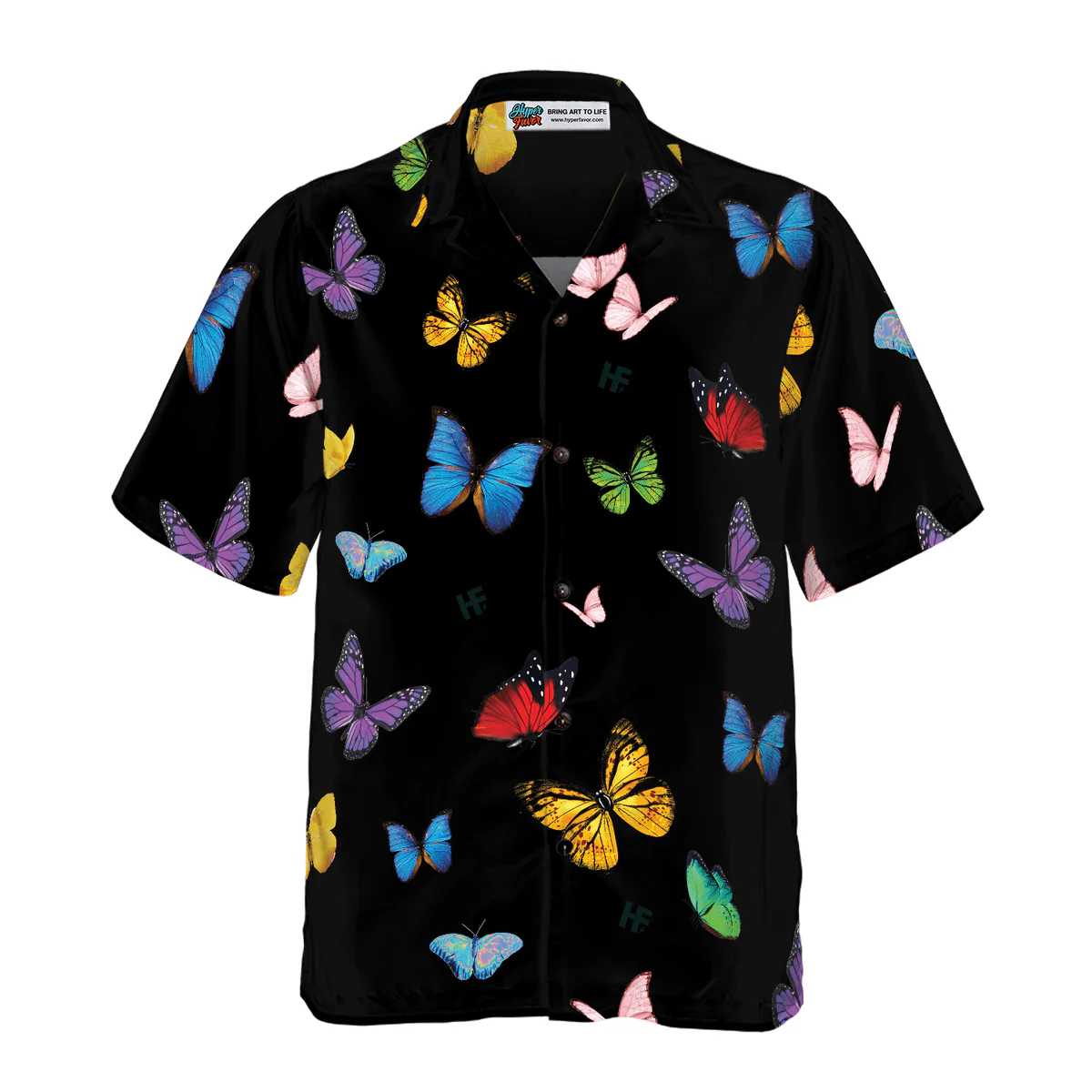 Butterfly Hawaiian Shirt, Butterfly Seamless Pattern Aloha Shirt For Men - Perfect Gift For Husband, Boyfriend, Friend, Family - Image 2